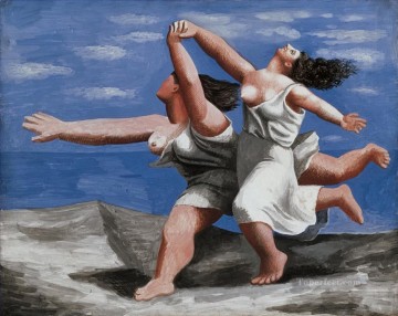  beach - Women Running on the Beach 2 cubist Pablo Picasso